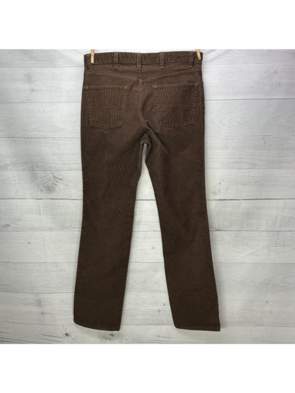 LL Bean Stretch Country Corduroy Pants Mens 34x32 Standard Fit Brown 5 Pocket - Picture 6 of 10
